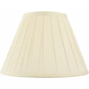 Image of Loops - 10' Tapered Drum Lamp Shade Cream Box Pleated Fabric Cover Classic & Elegant