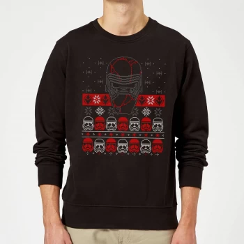 Image of Star Wars Kylo Ren Ugly Holiday Sweatshirt - Black - M