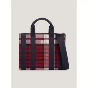 Image of Tommy Hilfiger Th Identity Small Tote Check - Red