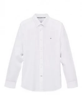 Image of Calvin Klein Button Down Liquid Touch Shirt - White
