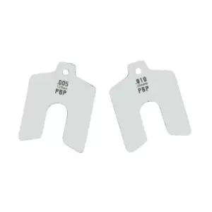 Image of 0.700mm x 75 x 75mm Stainless Slotted Shim, Pack of 10 - Precision Brand