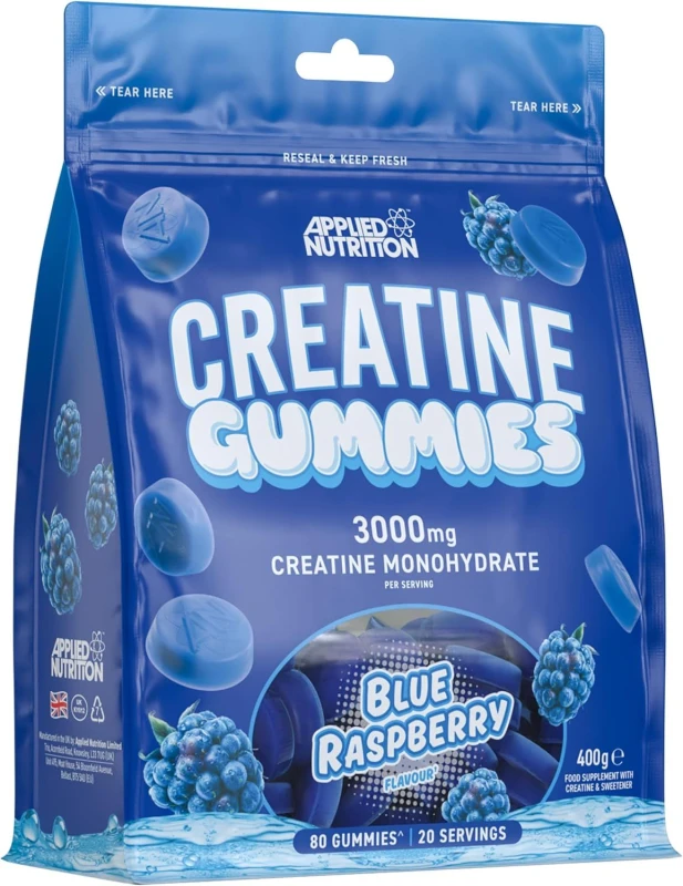 Image of Applied Nutrition Creatine Gummies 3000mg - Blue Raspberry - 20 Servings - 500g Blue Unisex 500g