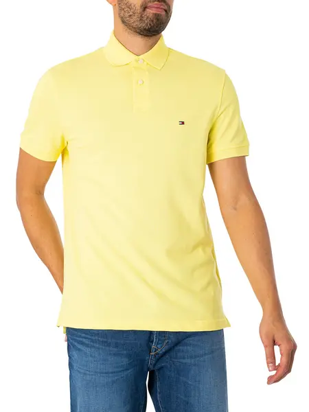 Image of Tommy Hilfiger 1985 Regular Polo Shirt Yellow Tulip S
