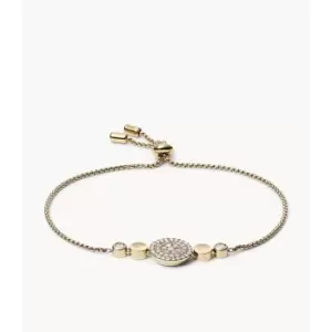 Image of Fossil Womens Val Mosaic Mother-Of-Pearl Disc Bracelet - Gold