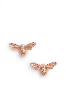 Image of Olivia Burton Lucky Bee Stud Earrings Rose Gold
