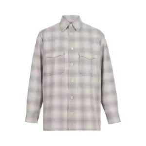 Image of AllSaints All Saints Shasta Long Sleeve Shirt Mens - Purple
