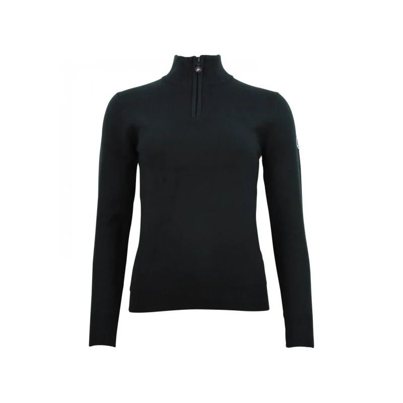 Image of Womens 1/2 zip turtleneck sweater Peak Mountain Acharlito Noir Female M