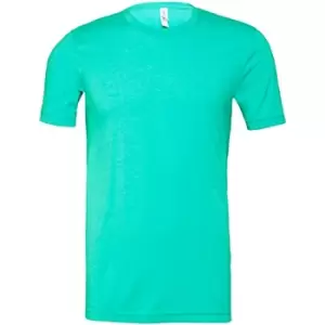 Image of Canvas Unisex Jersey Crew Neck T-Shirt / Mens Short Sleeve T-Shirt (L) (Heather Sea Green)
