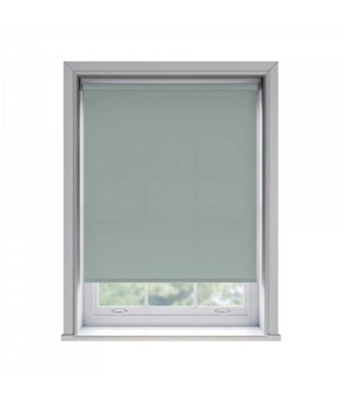 Image of 65Cm No Drill Self Adhesive Duck Egg Blue Thermal Blackout Roller Blind (170Cm Drop)