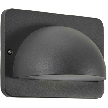 Image of LED Wall Light 10W RENNES 4000K Cool White Anthracite Grey 280lm Exterior - Zinc