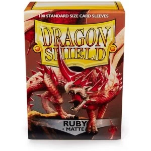 Image of Dragon Shield Ruby Matte Card Sleeves - 100 Sleeves