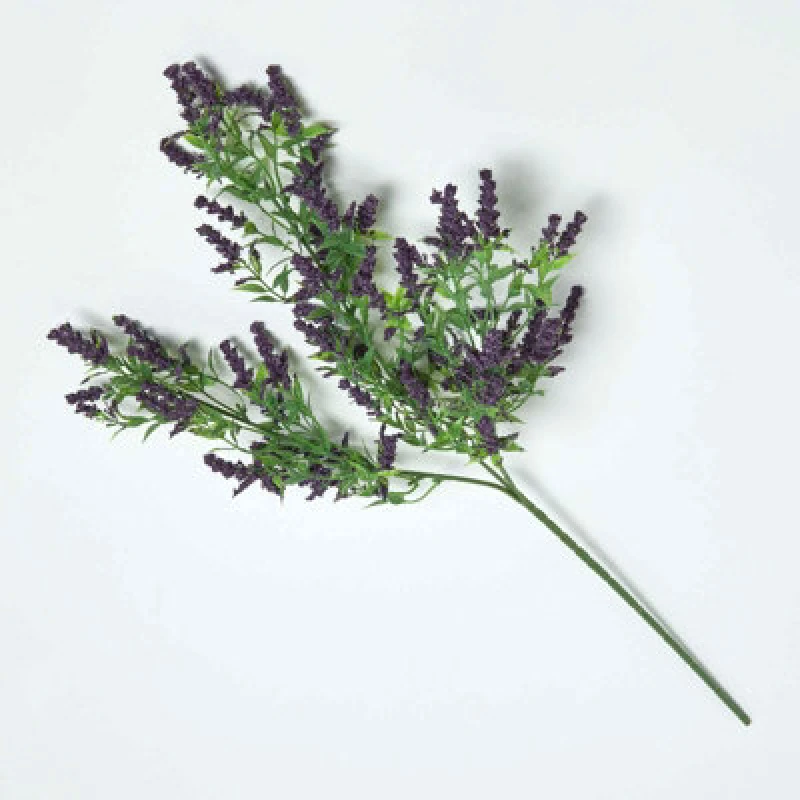 Image of Homescapes Purple Lavender Spray Single Stem 69cm Purple