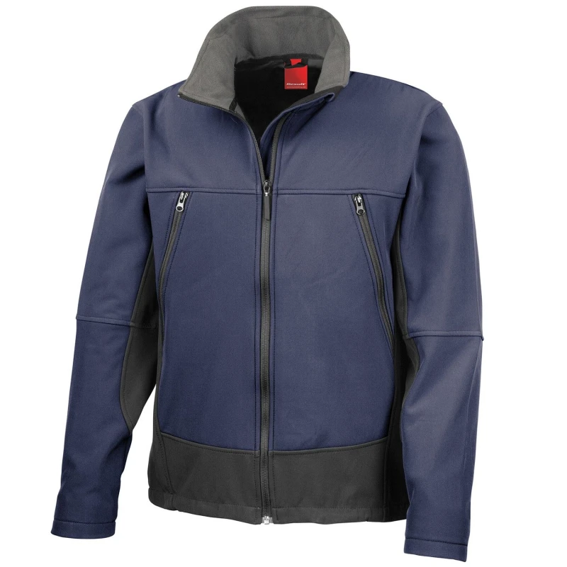 Image of Result Result Men Activity Soft Shell Jacket in Navy Size: Medium Navy M Male 5063470682690