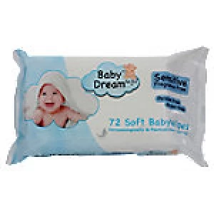 Image of Baby Dream Wet Wipes Sensitive 72 Pieces