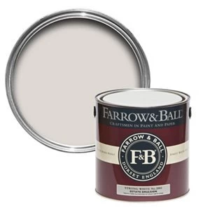 Image of Farrow & Ball Estate Strong white No. 2001 Matt Emulsion Paint 2.5L
