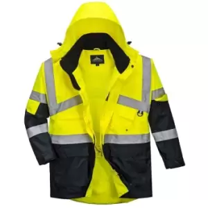 Image of Portwest S760YNRXXXL - sz 3XL Hi-Vis 2-Tone Breathable Jacket - Yellow/Navy - Yellow/Navy