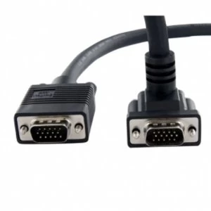 Image of 6 ft Coax High Resolution 90° Down Angled VGA Monitor Cable - HD15 M/M