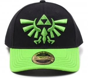 Image of NINTENDO Zelda Hyrule Crest Logo Cap - Black & Green