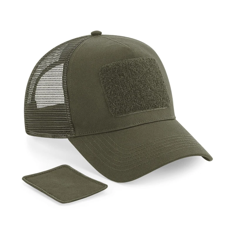 Image of Beechfield Mens Patch Snapback Cap in Green Green Male One Size