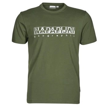 Image of Napapijri SALLAR SS mens T shirt in Green - Sizes S