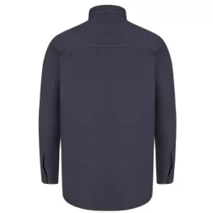 Image of Front Row Mens Cotton Drill Overshirt (S) (Navy)