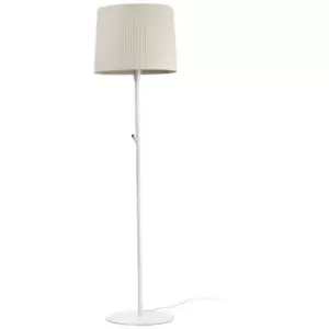 Image of Faro SAMBA - Floor Lamp Round Tappered Shade White, E27