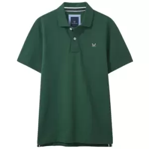 Image of Crew Clothing Mens Classic Pique Polo Shirt Hunter Green XXL