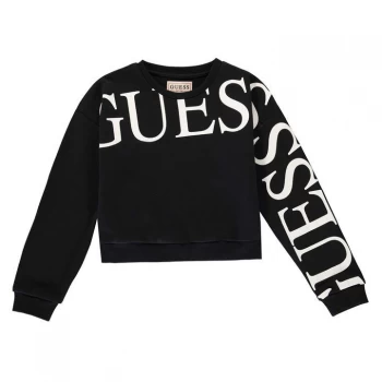 Image of Guess Arm Logo Sweatshirt - Black A996