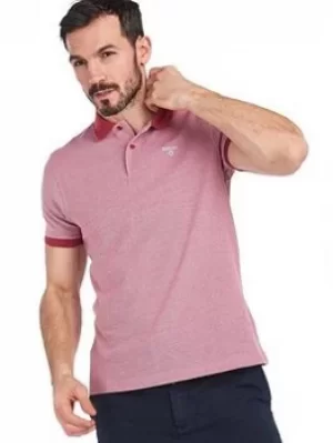 Image of Barbour Sports Polo Mix, Raspberry Size M Men