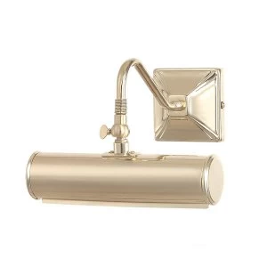 Image of 1 Light Small Picture Wall Light Polished Brass, E14