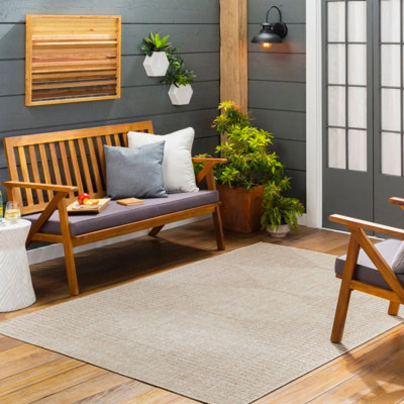 Image of Livabliss In- & Outdoor Global Beige Dolly Area Rug 200 X 275cm - Easy To Clean, Perfect For Patio, Balcony, Kitchen Or Dining Room