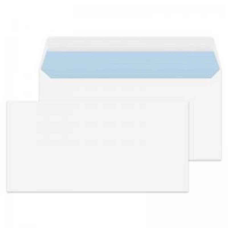 Image of Blake Everyday Envelopes DL White Wallet Plain Peel and Seal 100gsm EXR59681BL