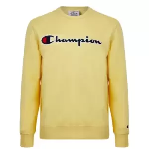Image of Champion Logo Sweatshirt - Yellow