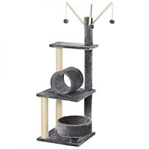 Image of PawHut Cat Tree Dark Grey 400 mm x 400 mm x 1210 mm