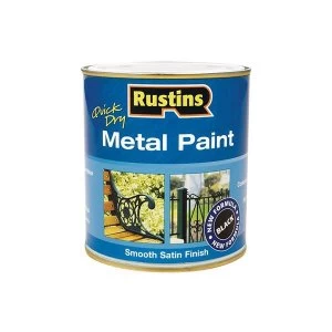 Image of Rustins Quick Drying Metal Paint Smooth Satin White 250ml