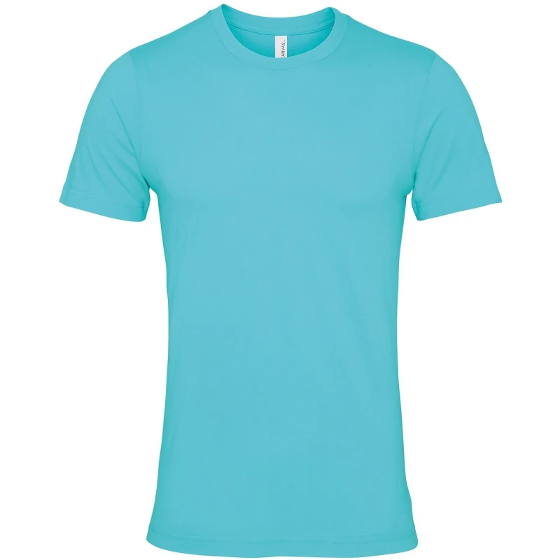 Image of Bella + Canvas Mens Jersey Crew Neck T-Shirt in Teal Size: XS Teal Male XS