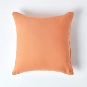Image of Homescapes - Burnt Orange European Linen Pillowcase, 40 x 80cm - Orange