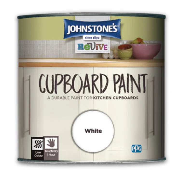 Image of Johnstone's Revive Cupboard Paint White 750Ml
