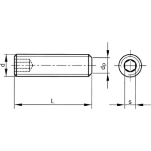 Image of M4X4 Skt Set Screw Flat Point (GR-45H) (14.9)