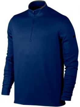 Image of Mens Nike Dri Fit Half Zip Jumper Blue