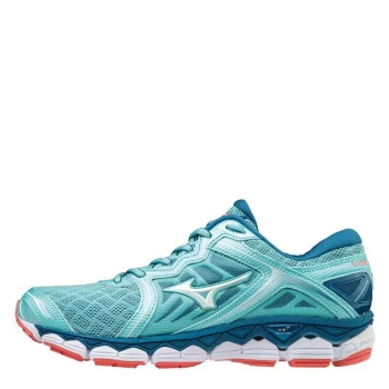 Image of Mizuno Wave Sky Ladies Running Shoes - Green