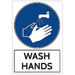 Image of Trodat Health and Safety Sign Wash hands Aluminium 20 x 30 cm