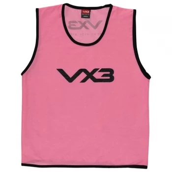 Image of VX-3 Hi Viz Mesh Training Bibs Junior - Flrscnt Pink