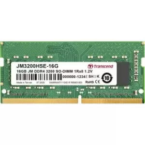 Image of Transcend JetRAM Laptop RAM card DDR4 16GB 1 x 16GB 3200 MHz 260-pin SO-DIMM JM3200HSE-16G