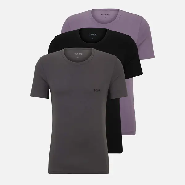 Image of BOSS Bodywear 3 Pack Classic Cotton-Blend T-Shirts - S