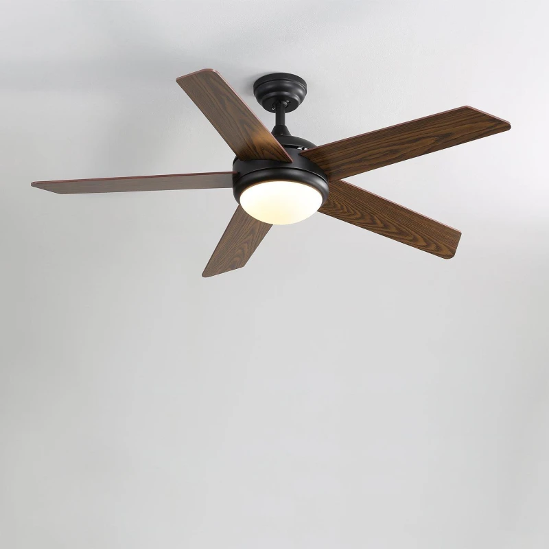 Image of Kabinet UK Rustic 5-Blade LED Ceiling Fan with Remote Brown unisex One size