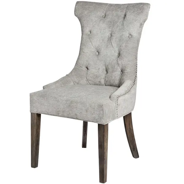 Image of Hill Silver High Wing Ring Backed Dining Chair HI-18333