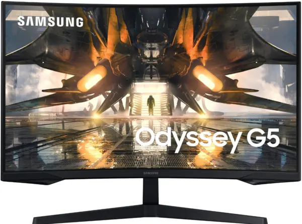 Image of Samsung Odyssey G5 32" LS32AG550EPXXU Quad HD Curved Gaming LED Monitor