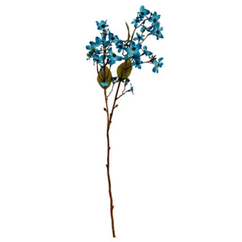 Image of Hill Interiors Blue Vernicia Fordii Spray Artificial Flower - Plastic - L22 X W10 X H63cm - Blue