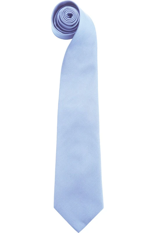 Image of Premier Premier Men “ColoursPlain Fashion Business Tie Pack of 2 in Mid Blue Mid Blue One Size Male 5059269153458
